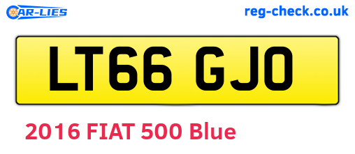 LT66GJO are the vehicle registration plates.
