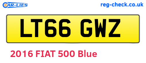 LT66GWZ are the vehicle registration plates.