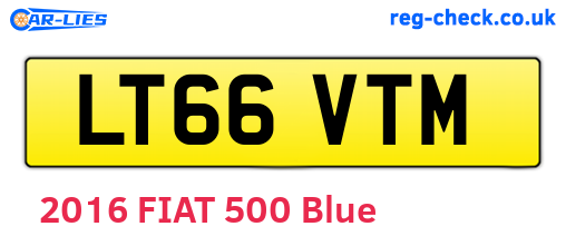 LT66VTM are the vehicle registration plates.