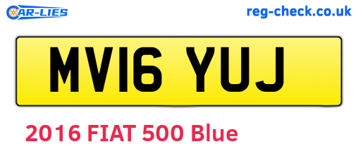 MV16YUJ are the vehicle registration plates.