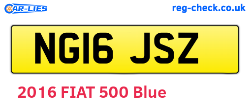 NG16JSZ are the vehicle registration plates.