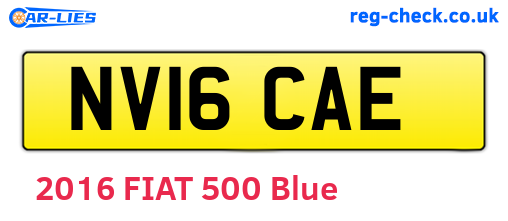 NV16CAE are the vehicle registration plates.