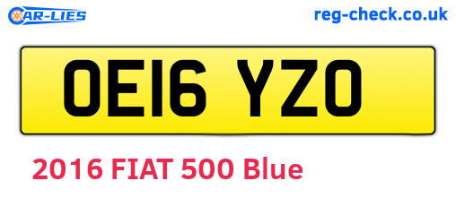 OE16YZO are the vehicle registration plates.