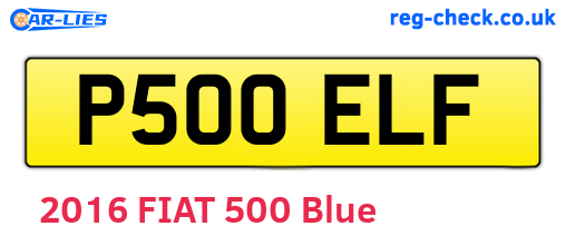P500ELF are the vehicle registration plates.