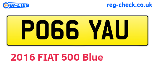 PO66YAU are the vehicle registration plates.
