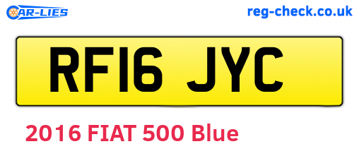 RF16JYC are the vehicle registration plates.