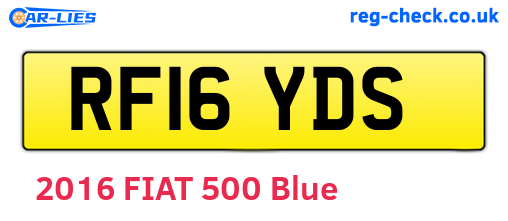 RF16YDS are the vehicle registration plates.