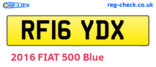 RF16YDX are the vehicle registration plates.