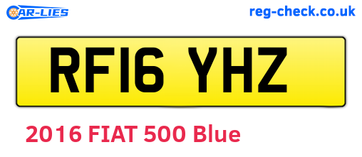 RF16YHZ are the vehicle registration plates.
