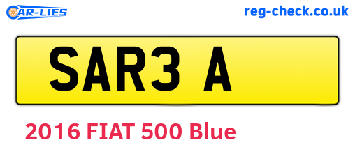 SAR3A are the vehicle registration plates.