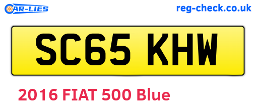 SC65KHW are the vehicle registration plates.