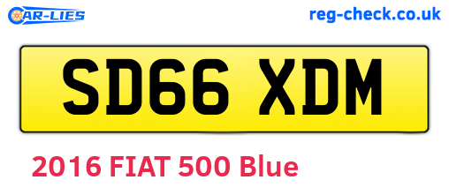 SD66XDM are the vehicle registration plates.