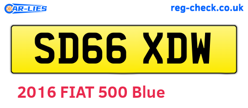 SD66XDW are the vehicle registration plates.