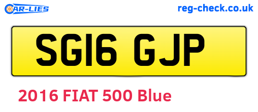 SG16GJP are the vehicle registration plates.