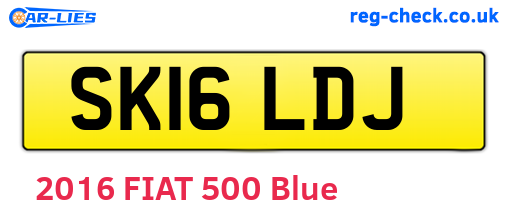 SK16LDJ are the vehicle registration plates.