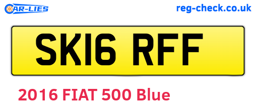 SK16RFF are the vehicle registration plates.