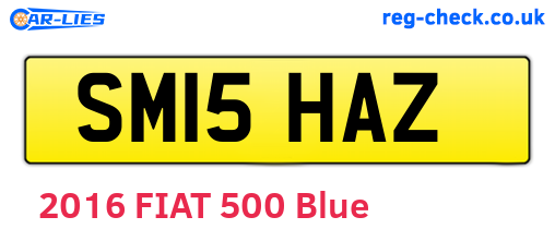 SM15HAZ are the vehicle registration plates.