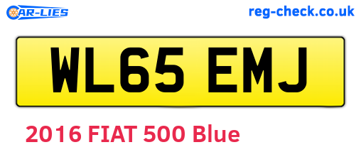 WL65EMJ are the vehicle registration plates.