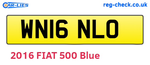 WN16NLO are the vehicle registration plates.