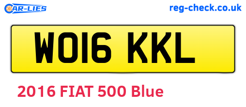 WO16KKL are the vehicle registration plates.