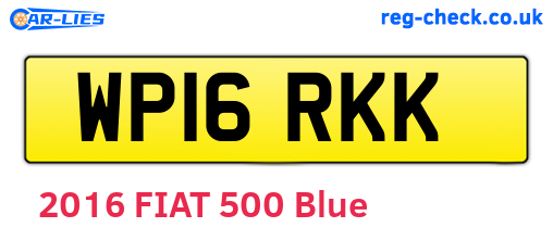 WP16RKK are the vehicle registration plates.