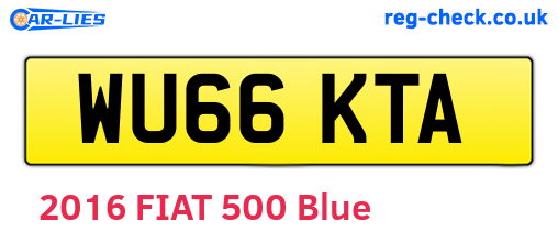 WU66KTA are the vehicle registration plates.