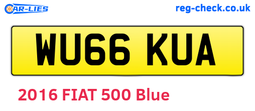 WU66KUA are the vehicle registration plates.