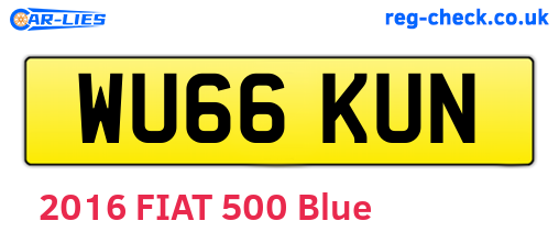 WU66KUN are the vehicle registration plates.