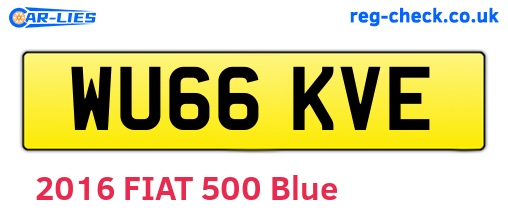 WU66KVE are the vehicle registration plates.