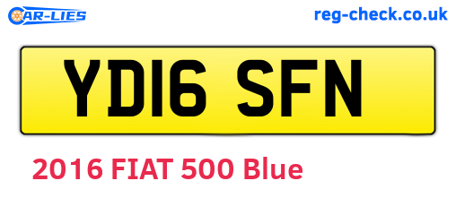YD16SFN are the vehicle registration plates.