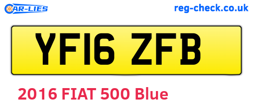 YF16ZFB are the vehicle registration plates.