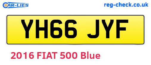 YH66JYF are the vehicle registration plates.