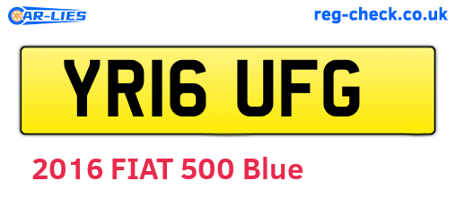 YR16UFG are the vehicle registration plates.