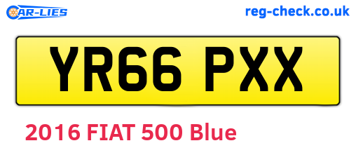 YR66PXX are the vehicle registration plates.