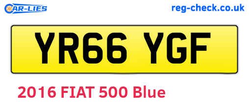 YR66YGF are the vehicle registration plates.