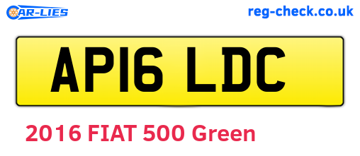 AP16LDC are the vehicle registration plates.