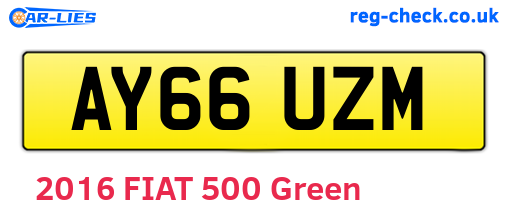 AY66UZM are the vehicle registration plates.
