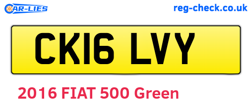 CK16LVY are the vehicle registration plates.