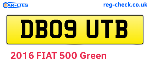 DB09UTB are the vehicle registration plates.