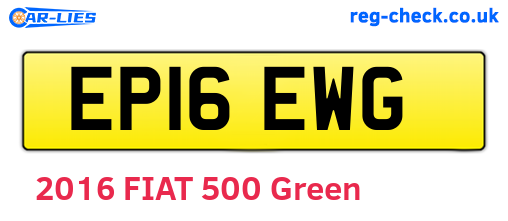 EP16EWG are the vehicle registration plates.