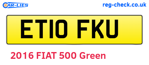 ET10FKU are the vehicle registration plates.