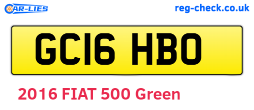 GC16HBO are the vehicle registration plates.
