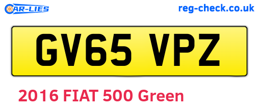 GV65VPZ are the vehicle registration plates.
