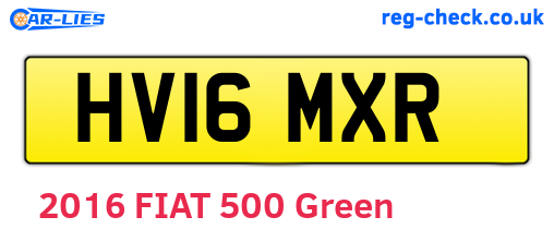 HV16MXR are the vehicle registration plates.