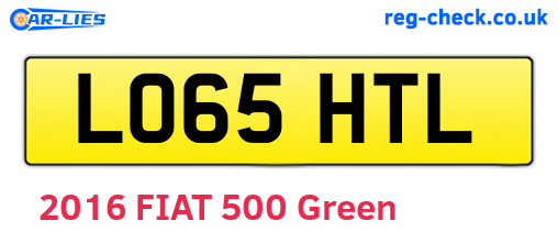 LO65HTL are the vehicle registration plates.