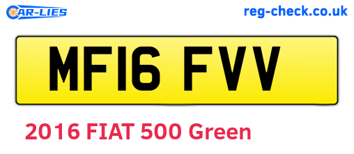 MF16FVV are the vehicle registration plates.
