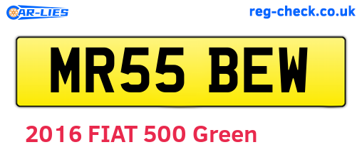 MR55BEW are the vehicle registration plates.