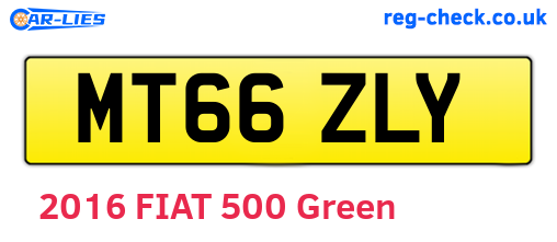 MT66ZLY are the vehicle registration plates.