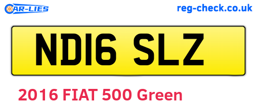 ND16SLZ are the vehicle registration plates.