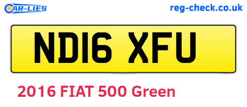 ND16XFU are the vehicle registration plates.